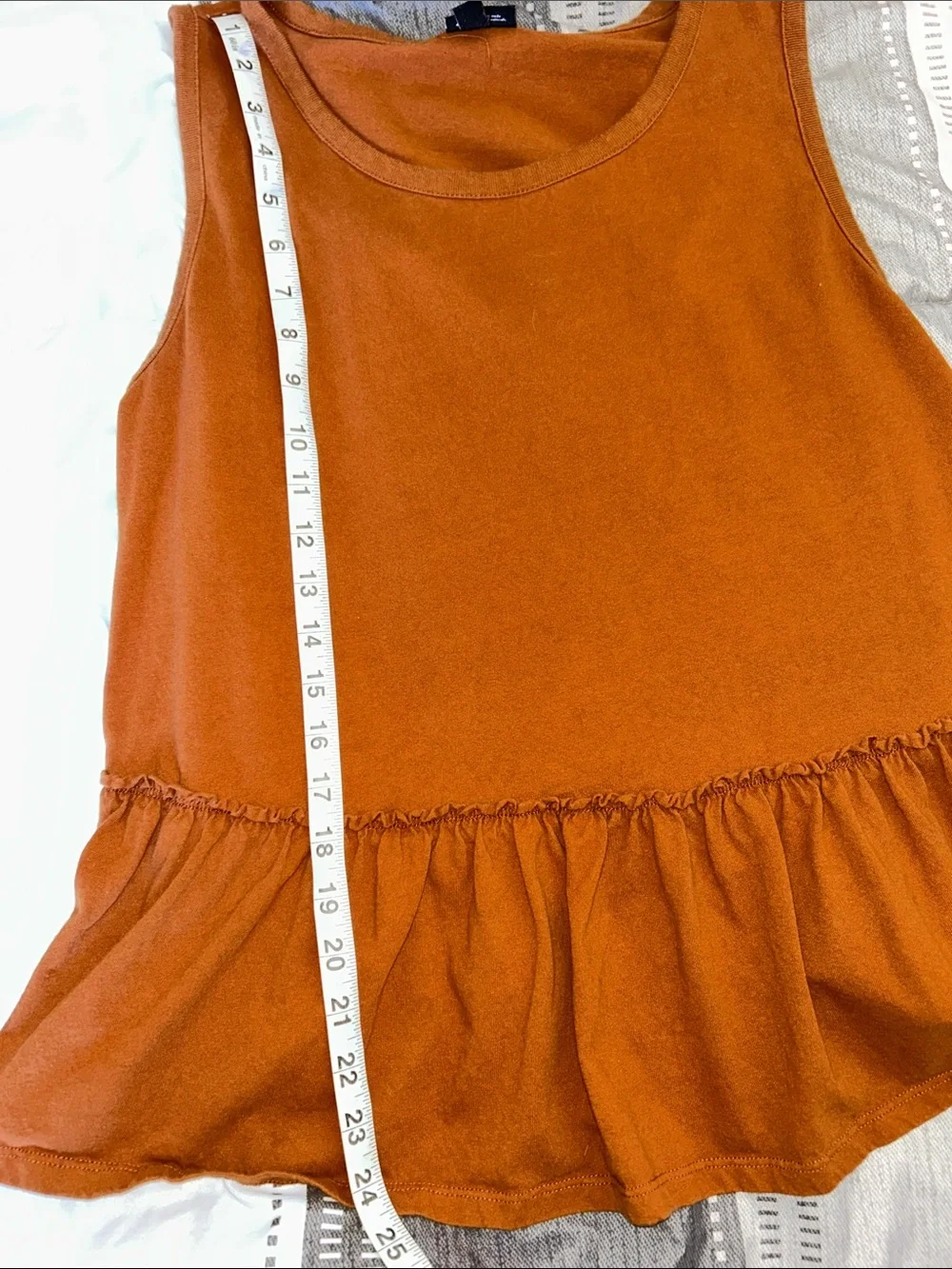 torrid Rust Orange Sleeveless Peplum Tank size 0x - Picture 8 of 8